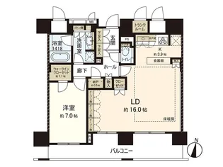 パークホームズ札幌大通イーストレジデンス【6階】の間取り