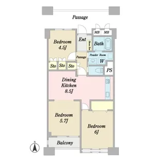 セントラルプラザ【12階】の間取り
