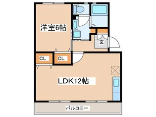 ポプラヶ丘コープ6号棟【4階】の間取り