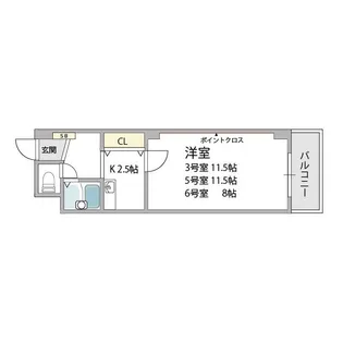 コンフォール長吉【9階】の間取り