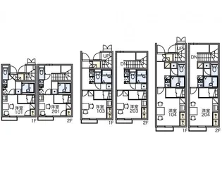 レオパレスセンターウエストI【1階】の間取り