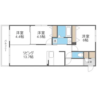 公園通ハイム【4階】の間取り