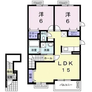ササフラスII【2階】の間取り