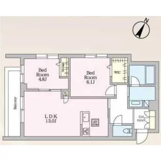 LYNN竹園【2階】の間取り