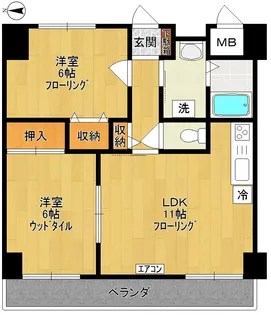 クリア・パーシモン【3階】の間取り