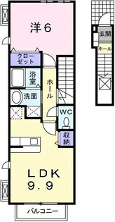ソレイユ・光【2階】の間取り