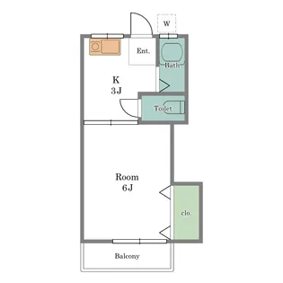 如水ハイツ【1階】の間取り