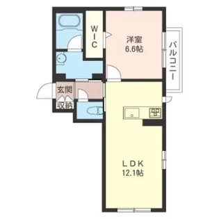 スカイヒルズ栗平【1階】の間取り