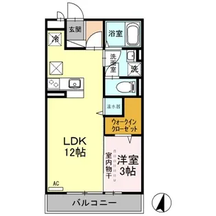 フローラ B102【1階】の間取り
