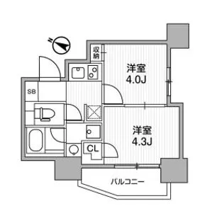ラヴィエール三ノ輪【7階】の間取り