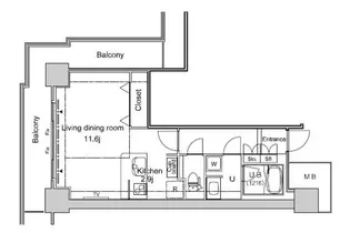パシフィックロイヤルコートみなとみらいオーシャンタワー【13階】の間取り