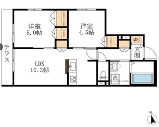 青葉在り処【1階】の間取り