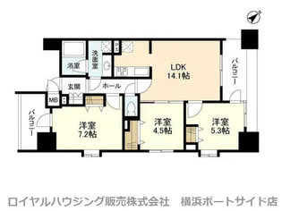 パークフラッツ横濱公園【8階】の間取り