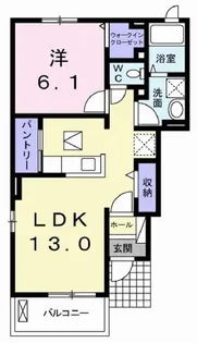 ヴァンベールいなみI【1階】の間取り