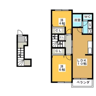 エステート若宮【2階】の間取り