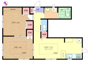 カーサ桜井【1階】の間取り