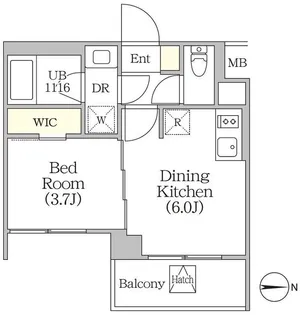 イプセ四谷テラス【5階】の間取り
