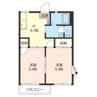 ハウゼル葵【2階】の間取り