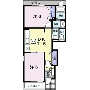 レコルテ【1階】の間取り