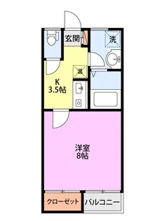 サンハイツ中島A棟【1階】の間取り