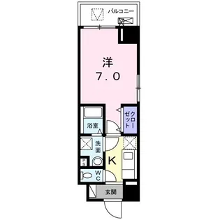 カデュウー【4階】の間取り