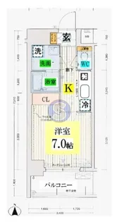 アスヴェル京都外大前【7階】の間取り