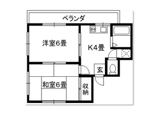 ハイツハセガワ【2階】の間取り