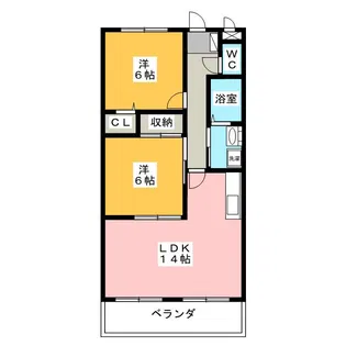 メゾンドフォンテーヌ【3階】の間取り