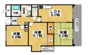ベルメゾン堺【2階】の間取り
