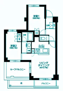 ティーズガーデン六郷土手【5階】の間取り