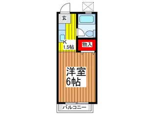 ガーデンハイツB棟【1階】の間取り