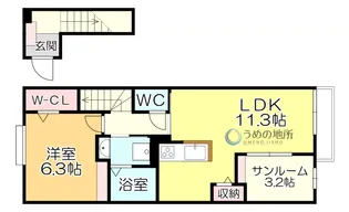 フランメゾンII【2階】の間取り