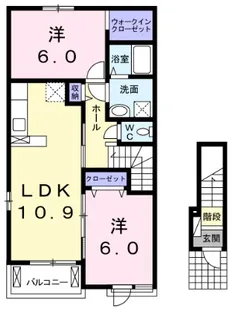 クリステル A【2階】の間取り