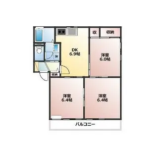 ドミールD【1階】の間取り