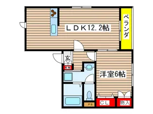 ポルト・ボヌ-ル【3階】の間取り