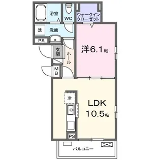 カーサ ビアンカ デュエ【3階】の間取り