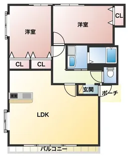 ビラージュ藤ノ木【1階】の間取り