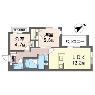 レフィシア腰越【3階】の間取り