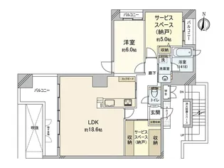 ドルフフェレジア高津公園【3階】の間取り