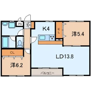 Fメゾン西島【1階】の間取り