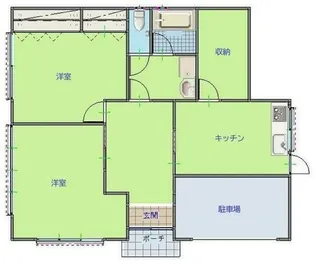 福の井ハイツ【1階】の間取り