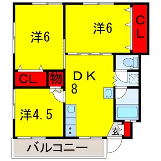 グレイスコート【2階】の間取り