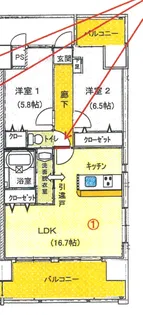永田小坂ビル 701【7階】の間取り