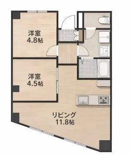 アンリベール I【4階】の間取り