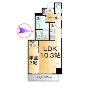 プラシードテラス森下【2階】の間取り