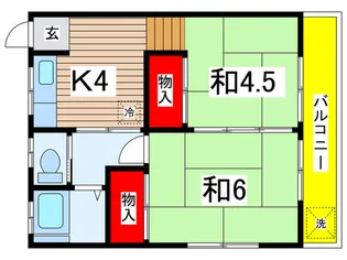 コーポ洋【2階】の間取り