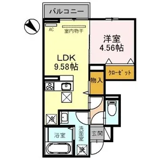 ドミールE【1階】の間取り