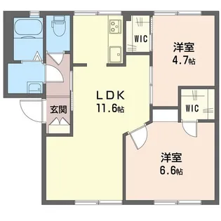 クレセントハイツ・フタミ【0】【1階】の間取り