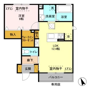 ピーノ・スミレ B【1階】の間取り