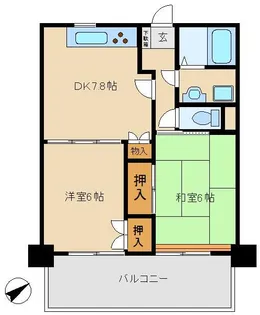 メゾンリバーサイド1号棟【13階】の間取り